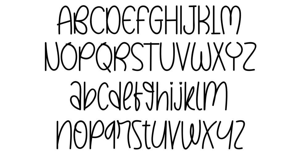 Rainbow Butterfly font specimens