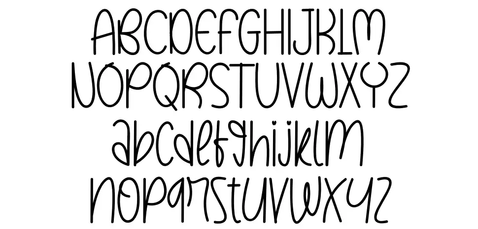 Rainbow Butterflyfont specimens