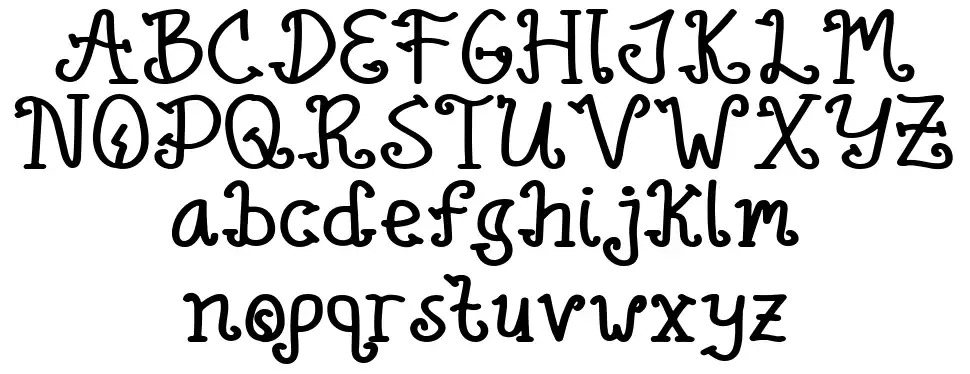 Rainbow Flowerfont specimens