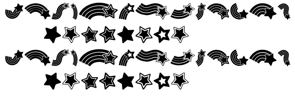 Rainbow Stars 字形 标本