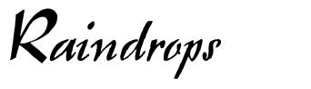 Raindrops шрифт
