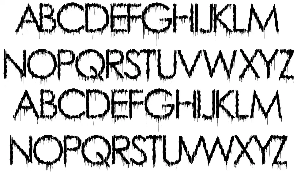 Rainy Day Vandalfont specimens