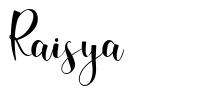 Raisya шрифт