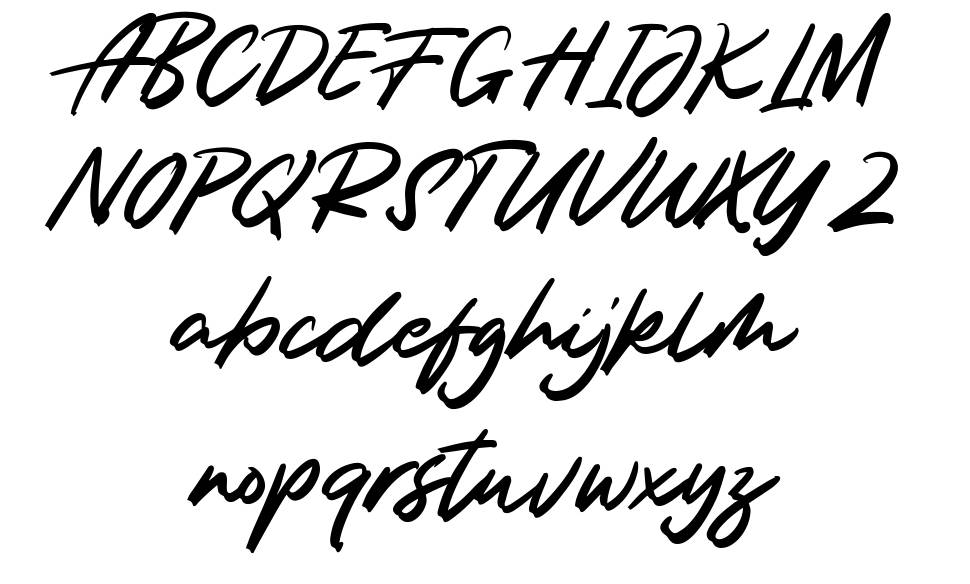 Rajawalite font Örnekler