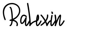 Ralexin font