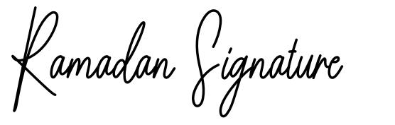 Ramadan Signature 字形