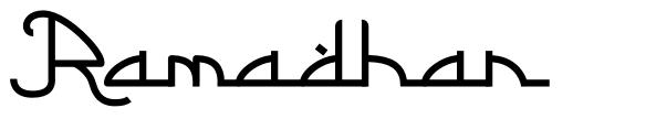 Ramadhan 字形