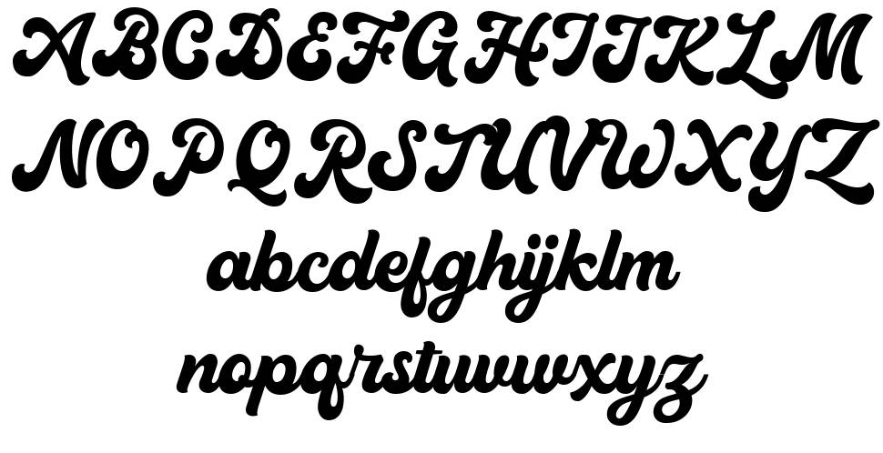 Ramdone Script font specimens