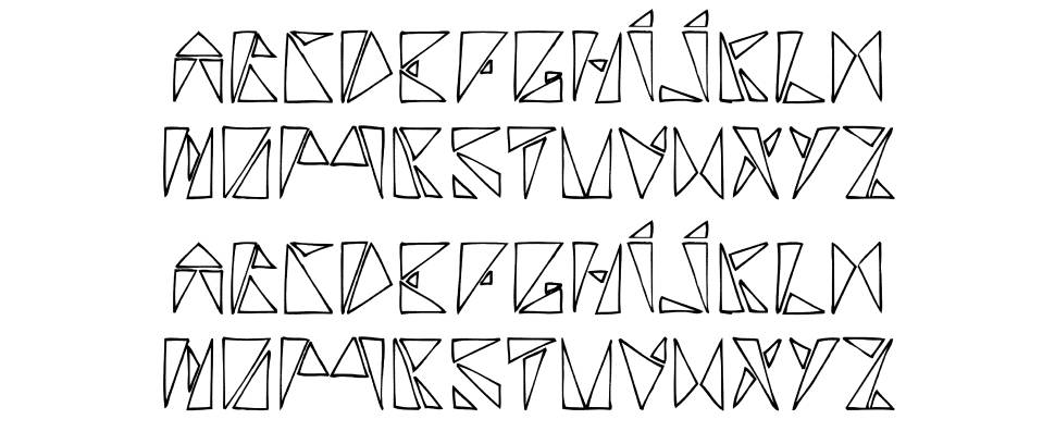 Rancune Triangulaire font Örnekler