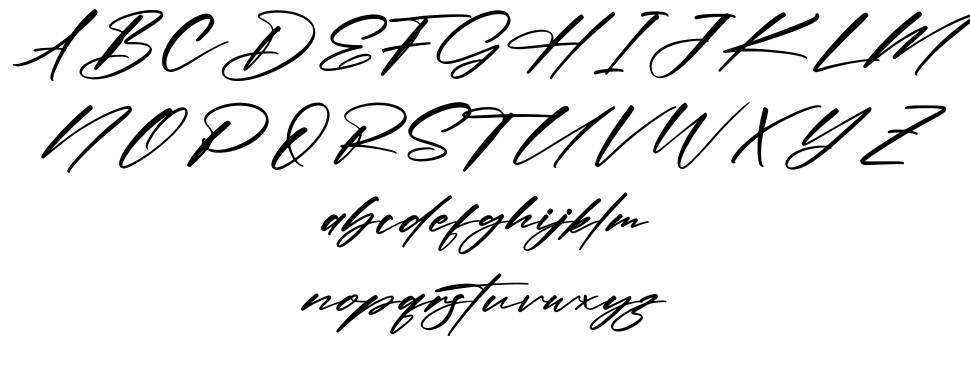 Randelion Signate font Örnekler
