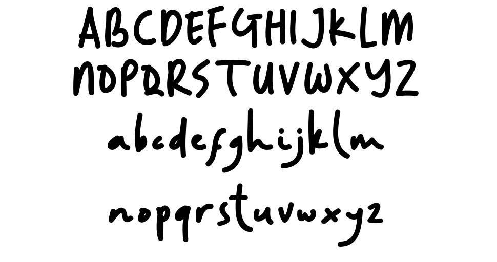 Random Handwritten písmo Exempláře