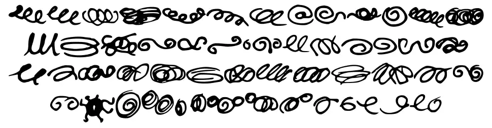 Random Swirls font specimens