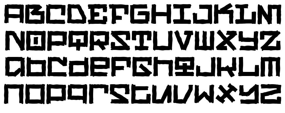 Rangly font specimens