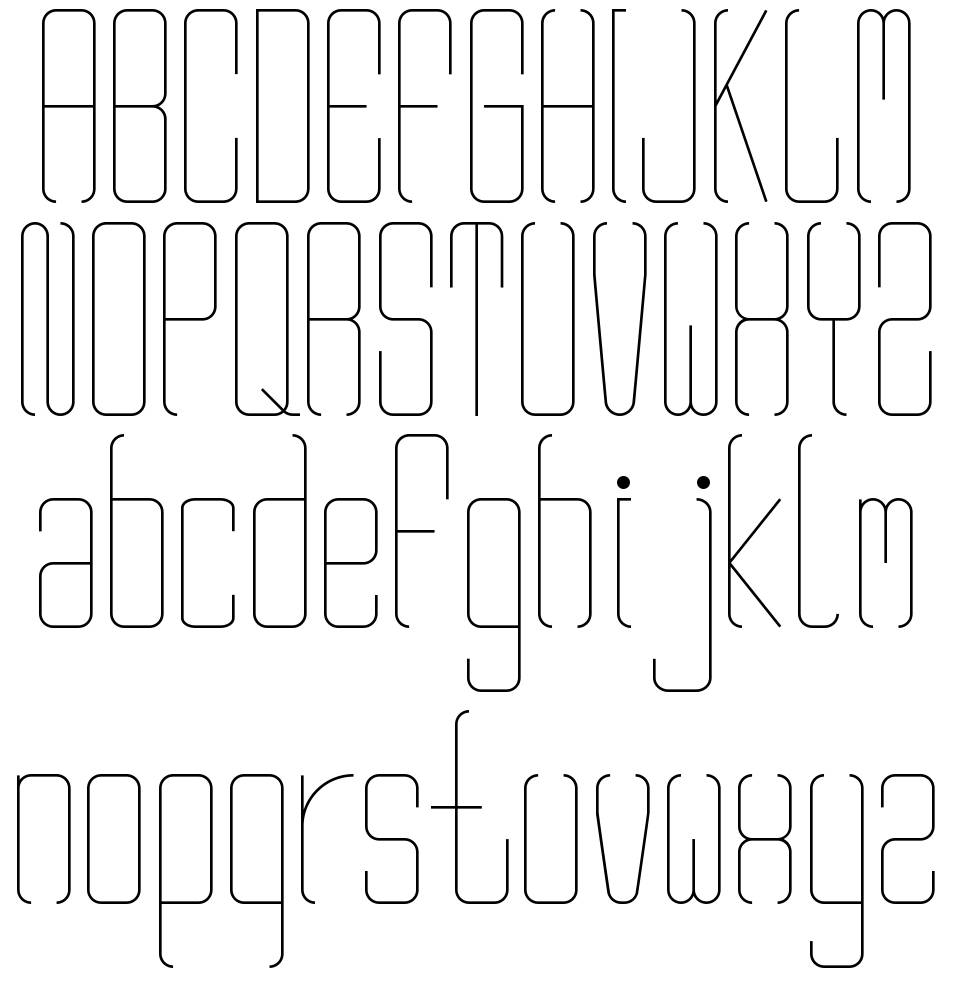 Rangy font specimens