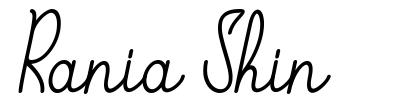 Rania Shin font