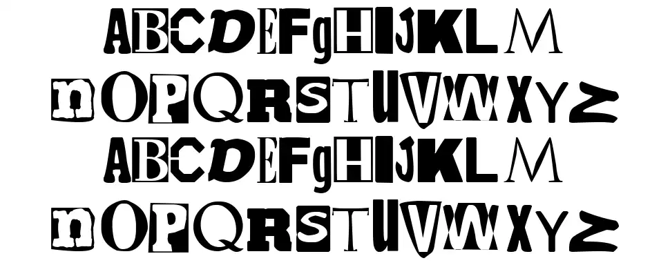 Ransomfont specimens