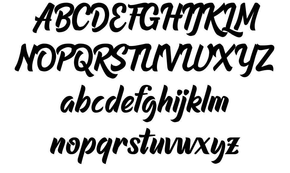 Raphtalia font Örnekler