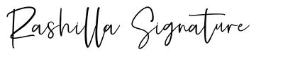 Rashilla Signature font