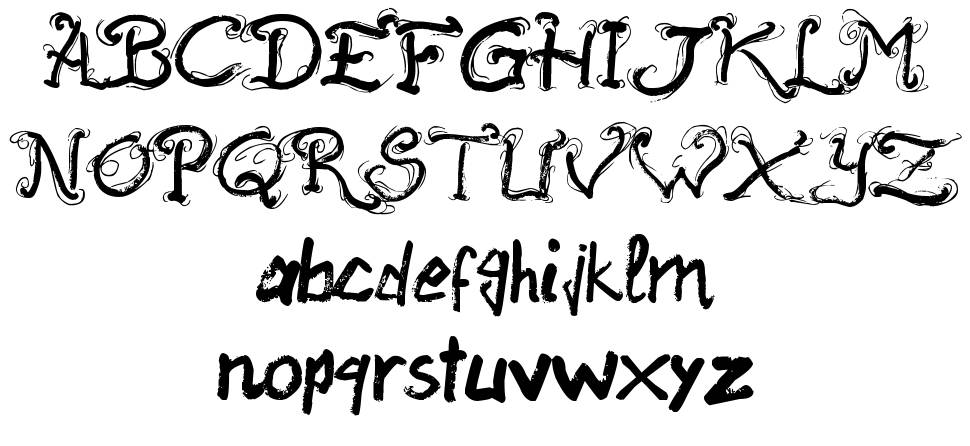 Raslani Ancient Script font specimens