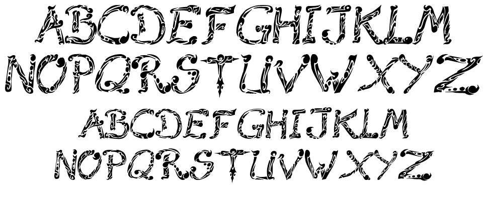 Raslani Tribal schriftart vorschau