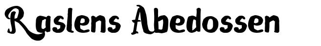 Raslens Abedossen 字形