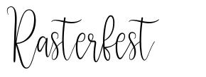 Rasterfest schriftart