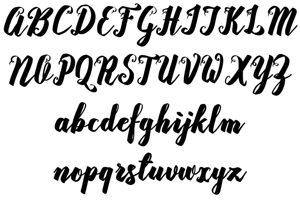 Rasterize Script フォント 標本
