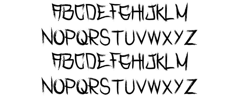 Rasterized font specimens