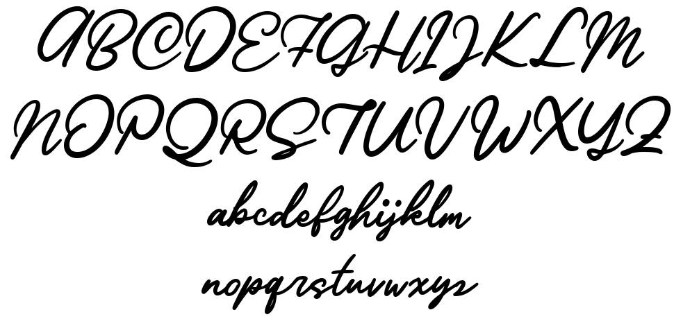 Ratilla Script font specimens