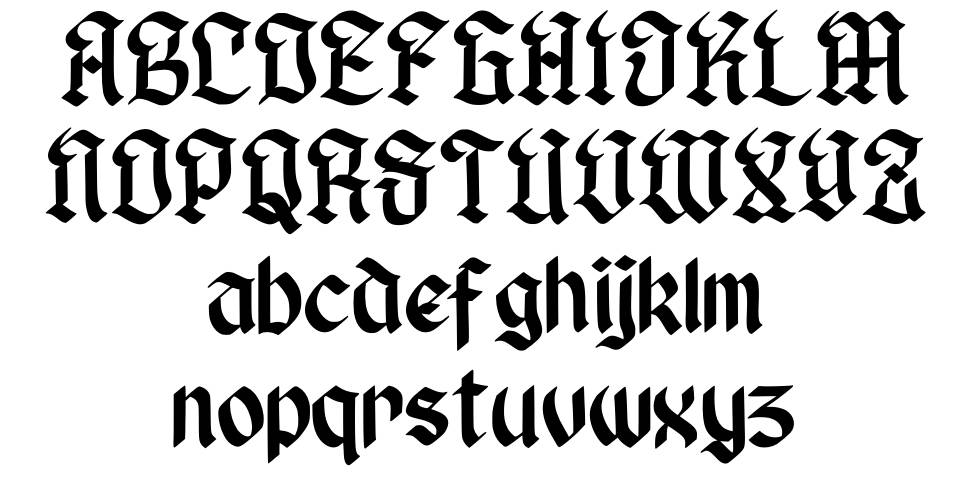 Ravenside font specimens