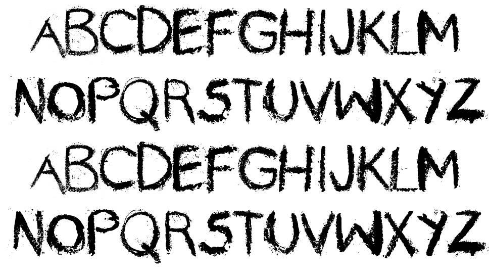 Rayando font specimens