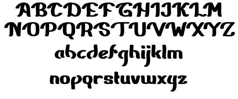Rayhed font specimens