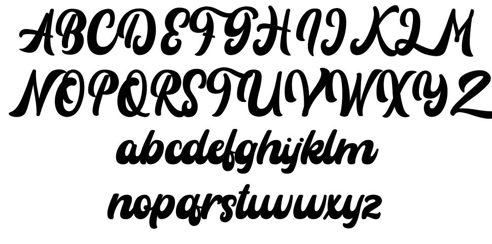 Rayhue font specimens