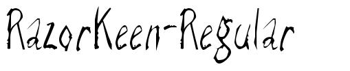 RazorKeen-Regular шрифт