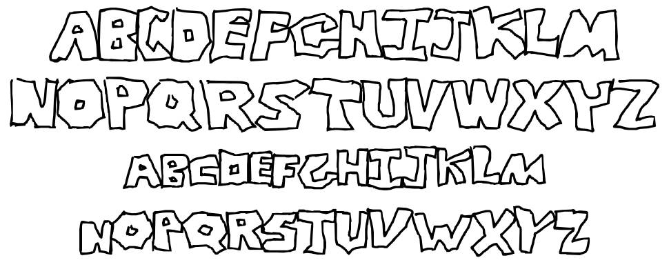 Re-Donk-U-Less font specimens