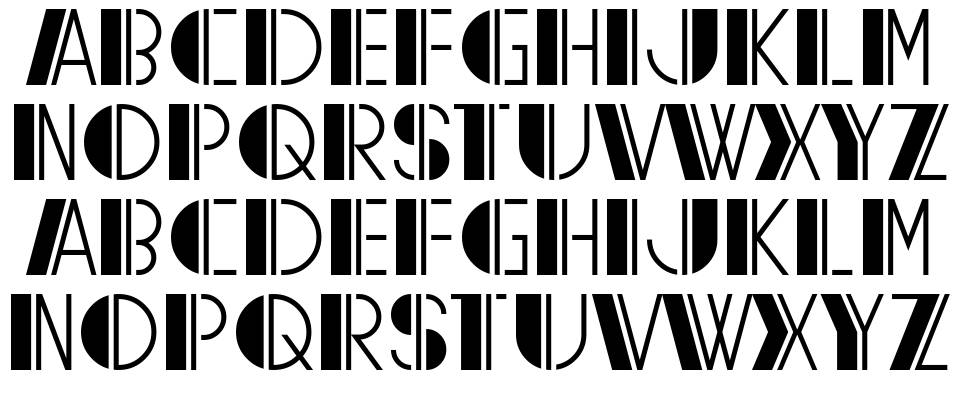 Reach the End font specimens