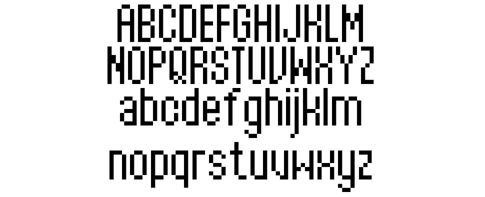 Readable 9x4 шрифт Спецификация