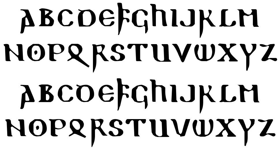 Readable Gothic 字形 标本
