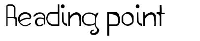 Reading point font