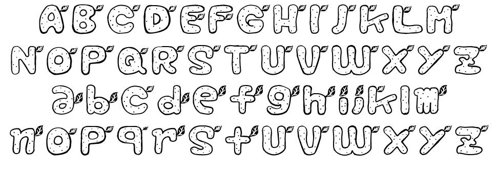 Reaf Font písmo Exempláře