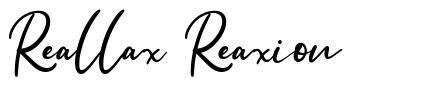Reallax Reaxion font