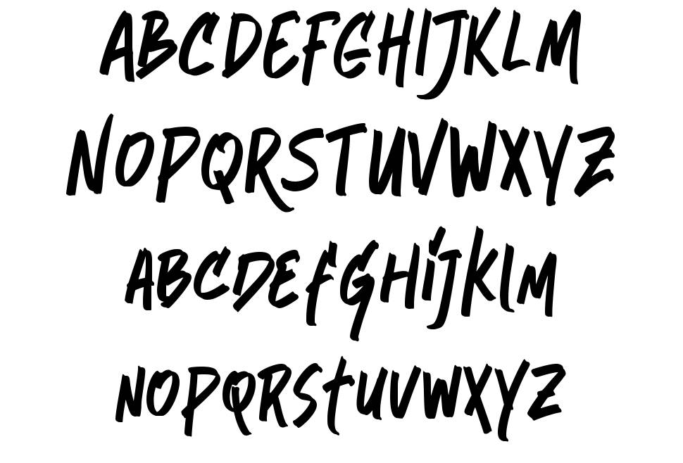 Reallocated font specimens