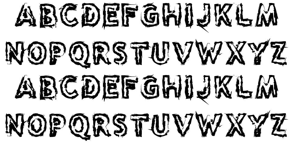 Reason to see Evil font specimens