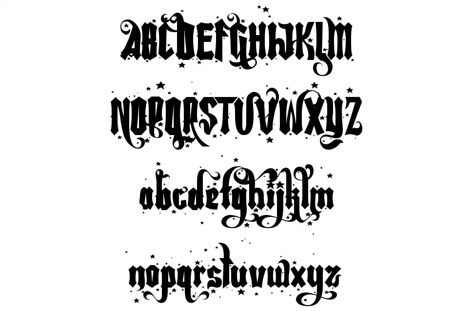 Rebel Pixyfont specimens