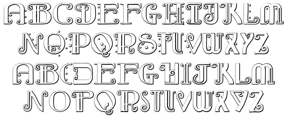 Rebimboca font specimens