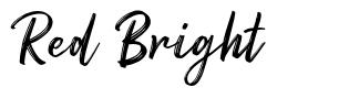 Red Bright font