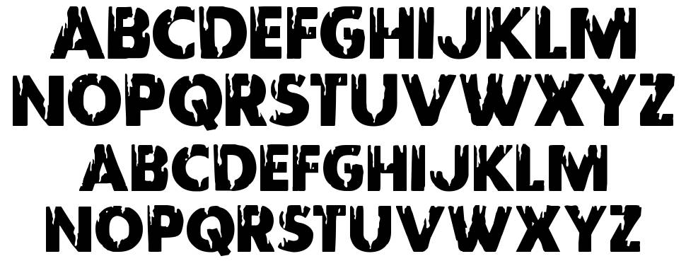 Red Undead font specimens