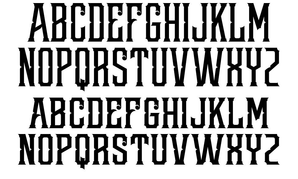 Redsniper font specimens