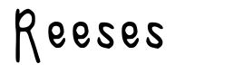 Reeses font