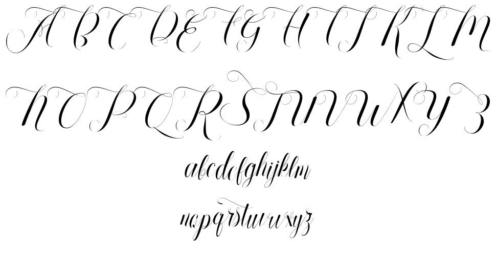 Refadhiana Lajuba font specimens